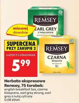 Biedronka Herbata ekspresowa Remsey 75 torebek oferta
