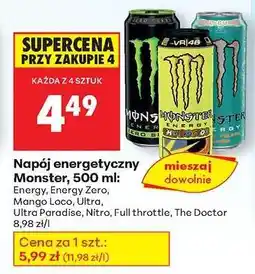Biedronka Napój energetyczny Monster 500 ml oferta