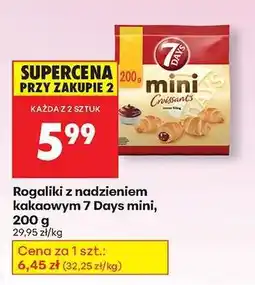 Biedronka Rogaliki z nadzieniem kakaowym 7 Days mini, 200 g oferta