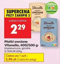 Biedronka Płatki owsiane Vitanella, 400/500 g oferta