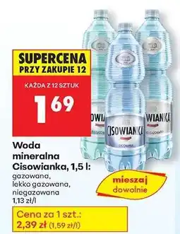 Biedronka Woda mineralna Cisowianka, 1,5 l oferta