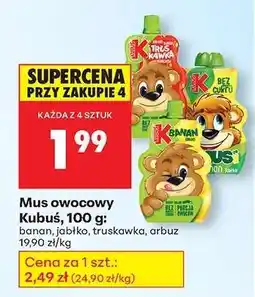 Biedronka Mus owocowy Kubuś, 100 g oferta