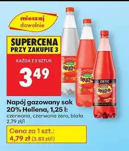 Biedronka Napój gazowany sok 20% Hellena, 1,25 l oferta