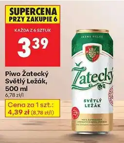 Biedronka Piwo Žatecký Světlý ležák 500 ml oferta