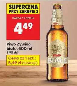 Biedronka Piwo Żywiec białe 500 ml oferta