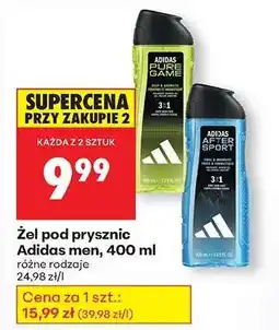 Biedronka Żel pod prysznic Adidas men 400 ml oferta