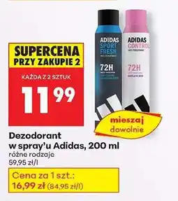 Biedronka Dezodorant w spray’u Adidas, 200 ml oferta