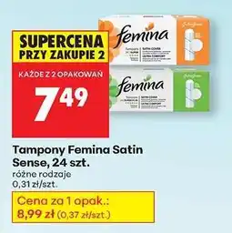 Biedronka Tampony Femina Satin Sense, 24 szt oferta