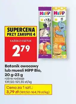 Biedronka Batonik owocowy lub muesli HiPP Bio oferta