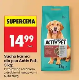 Biedronka Sucha karma dla psa Activ Pet 3 kg oferta