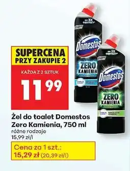 Biedronka Żel do toalet Domestos Zero Kamienia, 750 ml oferta