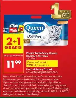 Biedronka Papier toaletowy Queen Komfort 10 rolek oferta