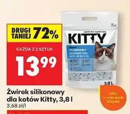Biedronka Żwirek silikonowy dla kotów Kitty, 3,8 l oferta
