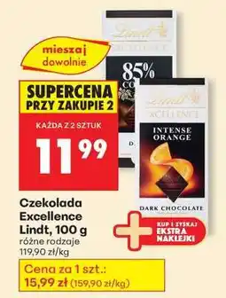 Biedronka Czekolada Excellence Lindt , 100 g oferta