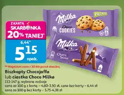 Auchan Biszkopty Chocojaffa lub ciastka Choco Milka oferta