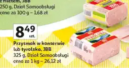 Auchan Przysmak w konserwie lub tyrolska JBB oferta