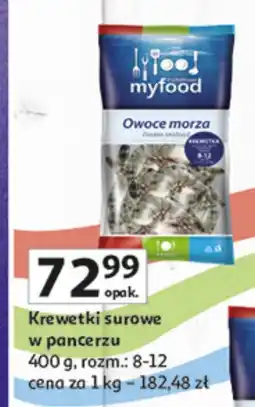 Auchan Krewetki surowe w pancerzu MyFood oferta