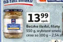 Auchan Beczka śledzi, filety, wybrane smaki Auchan oferta