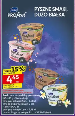 Auchan Serek, mus lub pudding proteinowy ProFeel Valio oferta