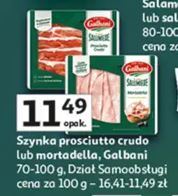 Auchan Szynka prosciutto crudo lub mortadella Galbani oferta