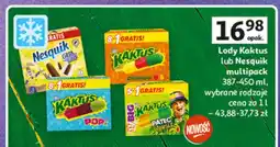 Auchan Lody Kaktus lub Nesquik multipack Nestle oferta