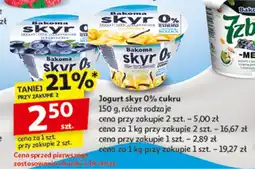 Auchan Jogurt skyr 0% cukru Bakoma oferta