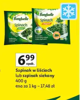 Auchan Szpinak w liściach lub szpinak siekany Bonduelle oferta
