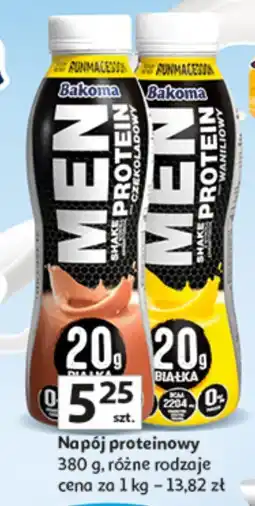 Auchan Napój proteinowy Men Bakoma oferta