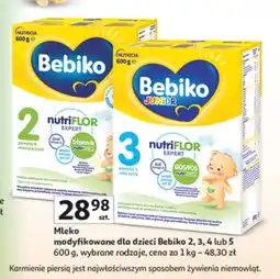 Auchan Mleko modyfikowane dla dzieci Bebiko 2, 3, 4 lub 5 600g oferta