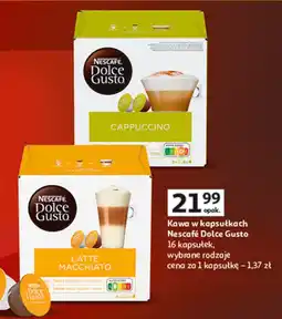 Auchan Kawa w kapsułkach Nescafe Dolce Gusto Cappuccino/Latte Macchiato oferta