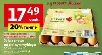 Jajka z chowu na wolnym wybiegu rozm. M Auchan