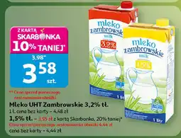 Auchan Mleko UHT Zambrowskie 3.2% tł oferta