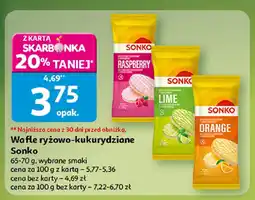 Auchan Wafle ryżowo-kukurydziane Sonko raspberry/lime/orange oferta
