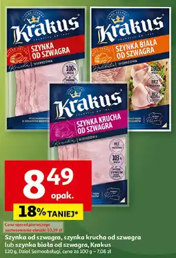 Auchan Szynka od szwagra lub szynka biała od szwagra lub szynka krucha od szwagra Krakus oferta
