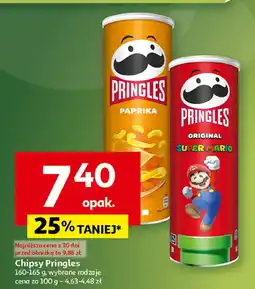 Auchan Chipsy Pringles paprika/original super mario oferta