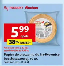 Auchan Papier do pieczenia do frytkownicy beztłuszczowej Auchan oferta