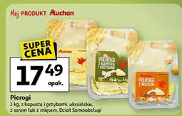Auchan Pierogi z kapustą i grzybami, ukraińskie, z serem lub z mięsem Auchan oferta
