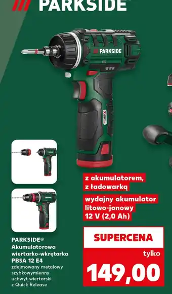 Kaufland Akumulatorowa wiertarko-wkrętarka Parkside oferta