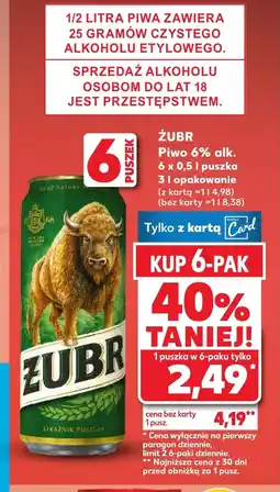 Kaufland Piwo Żubr oferta