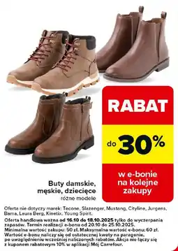 Carrefour Buty damskie, męskie, dziecięce oferta