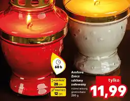 Kaufland Amfora Znicz szklany zalewany oferta