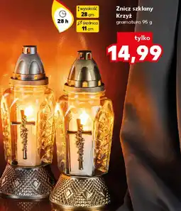 Kaufland Znicz szklany Krzyż oferta