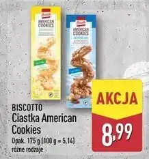 ALDI Ciastka american cookies biała czekolada Biscotto oferta