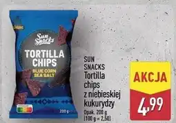 ALDI Chipsy tortilla blue Sun Snacks oferta