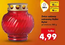 Kaufland Znicz szklany zalewany Kulka Ryfel oferta