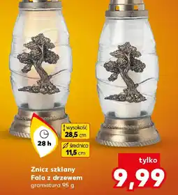 Kaufland Znicz szklany Fala z drzewem oferta