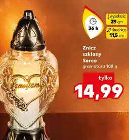 Kaufland Znicz szklany Serca oferta
