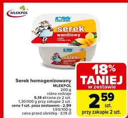 Carrefour Market Serek homogenizowany Mlekpol oferta