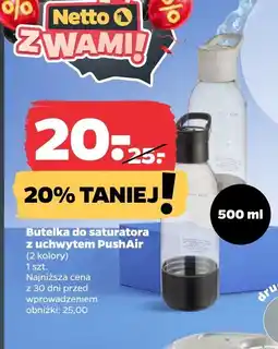 Netto Butelka do saturatora z uchwytem PushAir Dafi oferta