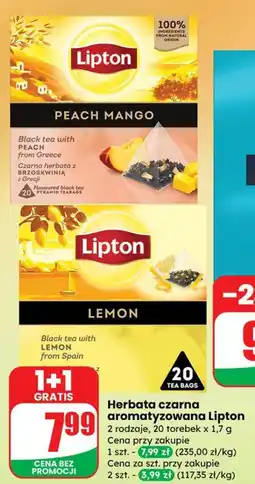 Dino Herbata czarna Lipton Lemon oferta